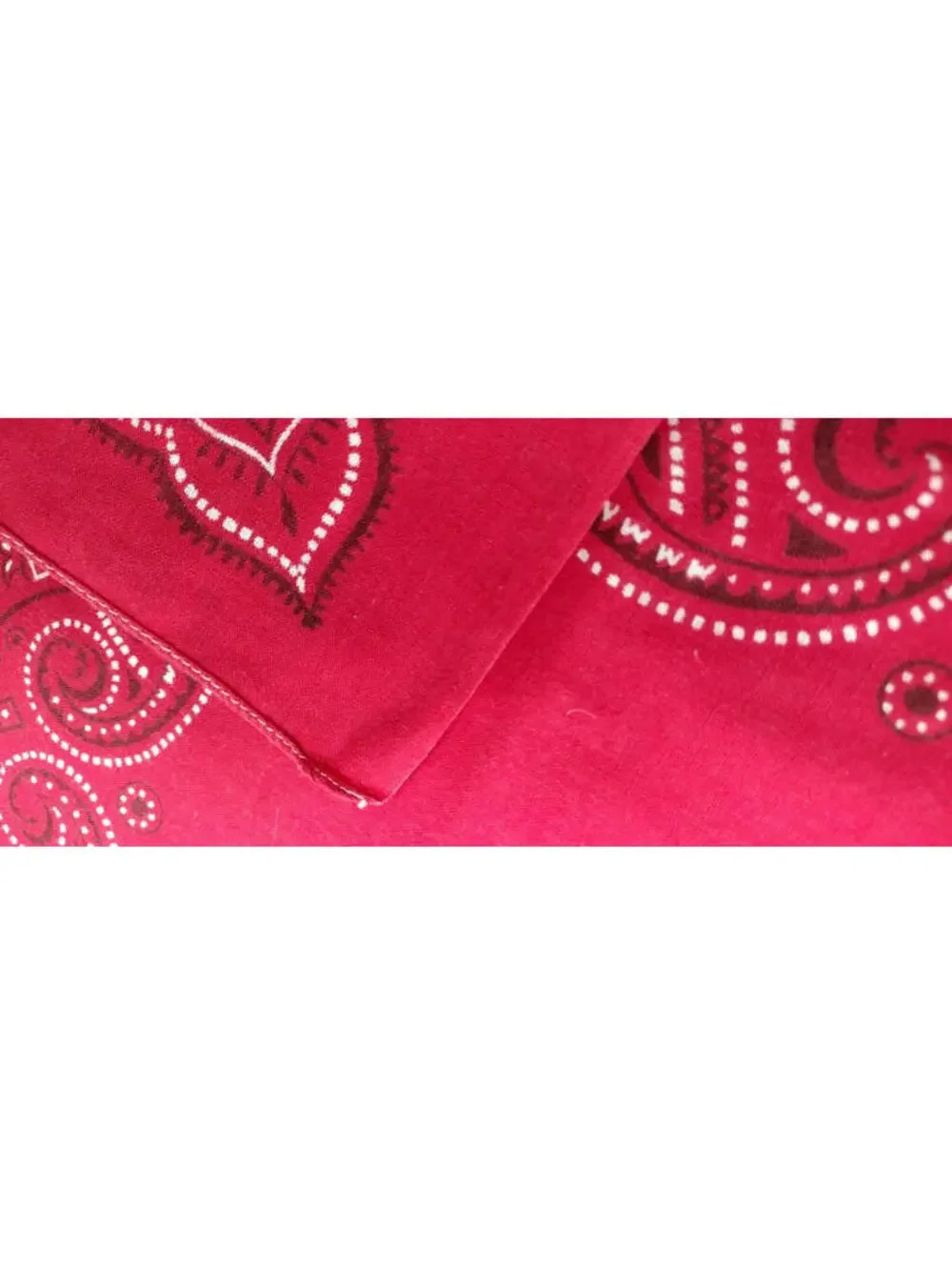Vintage 30s 40s Red Cotton Bandana M M M's Salvage WASHFAST COLORS WHITE STITCH